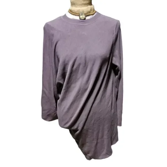 COS asymmetric crew neck sweater 419376 dusty purple - Picture 1 of 5